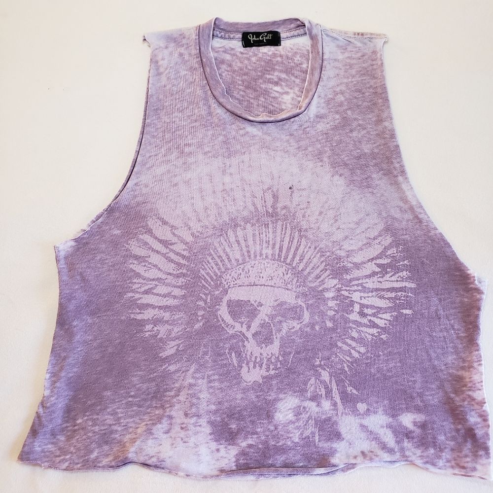 John Galt Brandy Melville Sleeveless Tee Shirt Lavender   Juniors One Si…